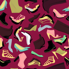 Shoes seamless pattern