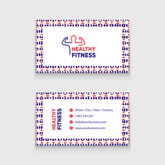 Business card for a fitness company