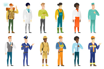Vector set of professions characters.