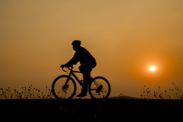 bicycle on sunrise.