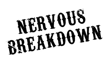 Nervous Breakdown rubber stamp. Grunge design with dust scratches. Effects can be easily removed for a clean, crisp look. Color is easily changed.