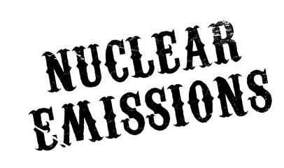 Nuclear Emissions rubber stamp. Grunge design with dust scratches. Effects can be easily removed for a clean, crisp look. Color is easily changed.