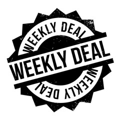Weekly Deal rubber stamp. Grunge design with dust scratches. Effects can be easily removed for a clean, crisp look. Color is easily changed.