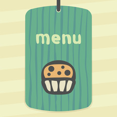 Vector outline cupcake with cream icon. Modern infographic logo and pictogram.