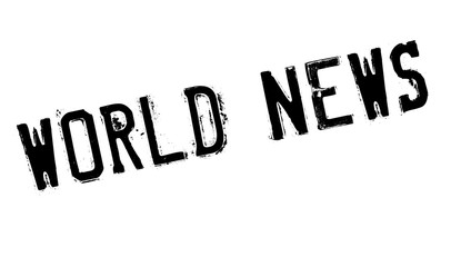 World News rubber stamp. Grunge design with dust scratches. Effects can be easily removed for a clean, crisp look. Color is easily changed.