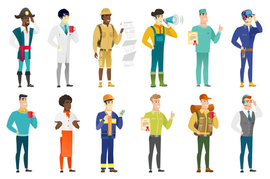 Vector set of professions characters.