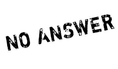 No Answer rubber stamp. Grunge design with dust scratches. Effects can be easily removed for a clean, crisp look. Color is easily changed.