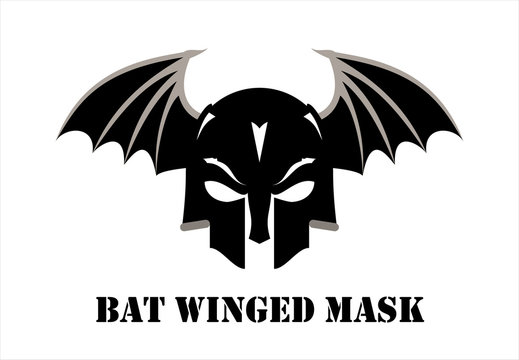 mask, Bat winged mask. skull