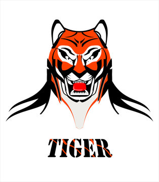 tiger, tiger head mascot.