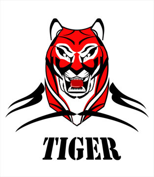 tiger, tiger head mascot.