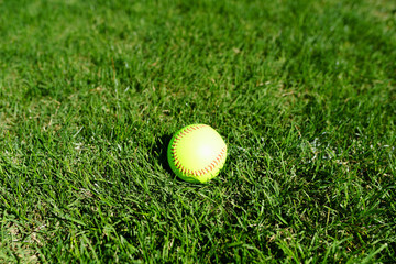 Softball at a softball field in California mountains