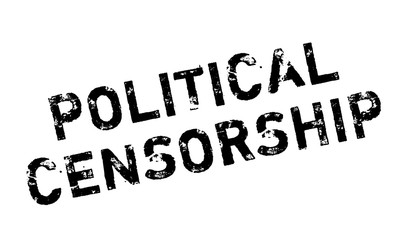 Political Censorship rubber stamp. Grunge design with dust scratches. Effects can be easily removed for a clean, crisp look. Color is easily changed.