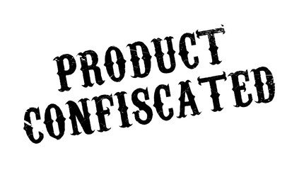 Product Confiscated rubber stamp. Grunge design with dust scratches. Effects can be easily removed for a clean, crisp look. Color is easily changed.