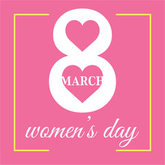 Vector illustration of 8 march womens day