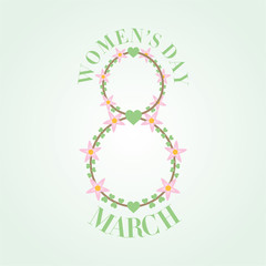 Vector illustration of 8 march womens day
