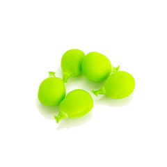 snap peas isolated on white background