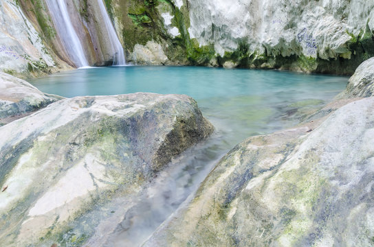 Nidri waterfalls, Lefkada island in Greece