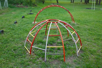 Monkey bars on a playground