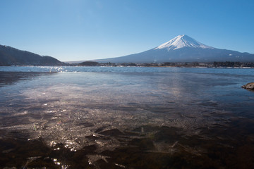 Kawaguchiko lake and mt.Fuji