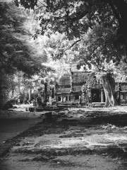 Naklejka premium INFRARED image od Angkor Wat - The bliss of Khmer art and architecture 