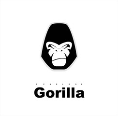 Gorilla.Gorilla face. Gorilla head. Gorilla logo. Simple flat of gorilla head.