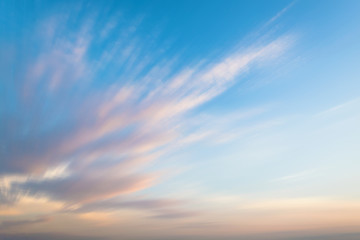 Naklejka na ściany i meble clouds white soft in the vast blue sky