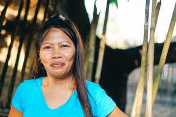 Provincial Asian portrait of a woman smiling