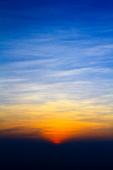 Sunshine with amazing sky