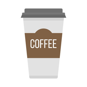 Coffe cup take away vector illustration.