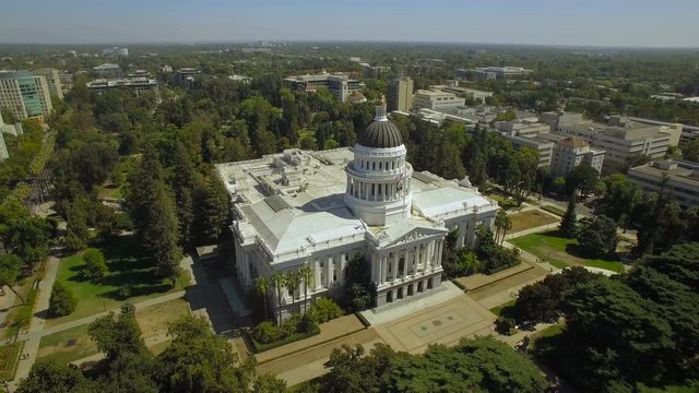 Aerial California Sacramento September 2016 4K 