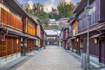 Fototapeta premium Higashichaya District of Kanazawa, Japan