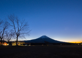 Mount Fuji and star