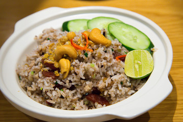 Fried rice with green curry, Thai Food