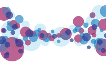 White background business illustration of colorful bubbles and bokeh.
