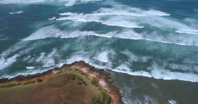 Aerial video of Kaiaka Bay and Beach Park