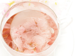 Fototapeta na wymiar Sakura tea for Japanese spring image