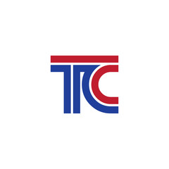 Initial Letter TC Linked Design Logo