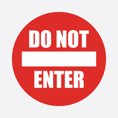 Do Not Enter Vector Sign