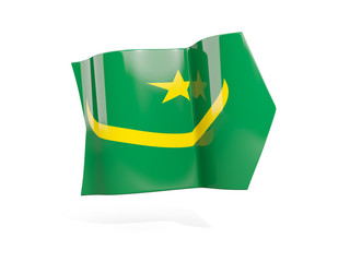 Arrow with flag of mauritania