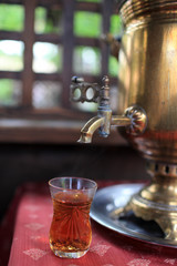 Tea cup and samovar