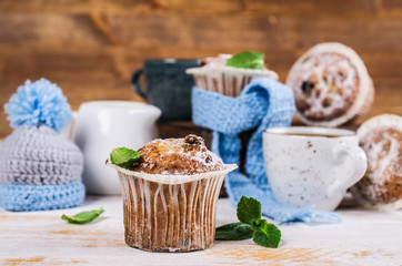 Muffins with raisins