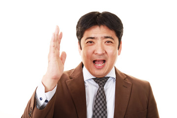 ガッツポーズのビジネスマン
