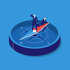 Business strategy concept vector illustration in flat style
