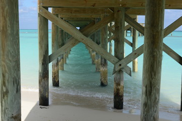 Beach wooden pier