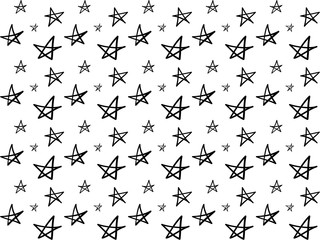 star hand drawing pattern