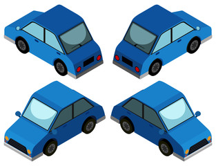 3D design for blue car