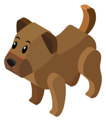Fototapeta premium 3D design for little dog