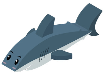 Shark in 3D design