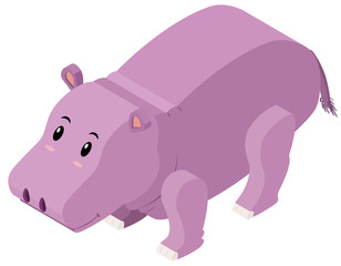 3D design for cute hippo