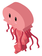 3D design for cute jellyfish